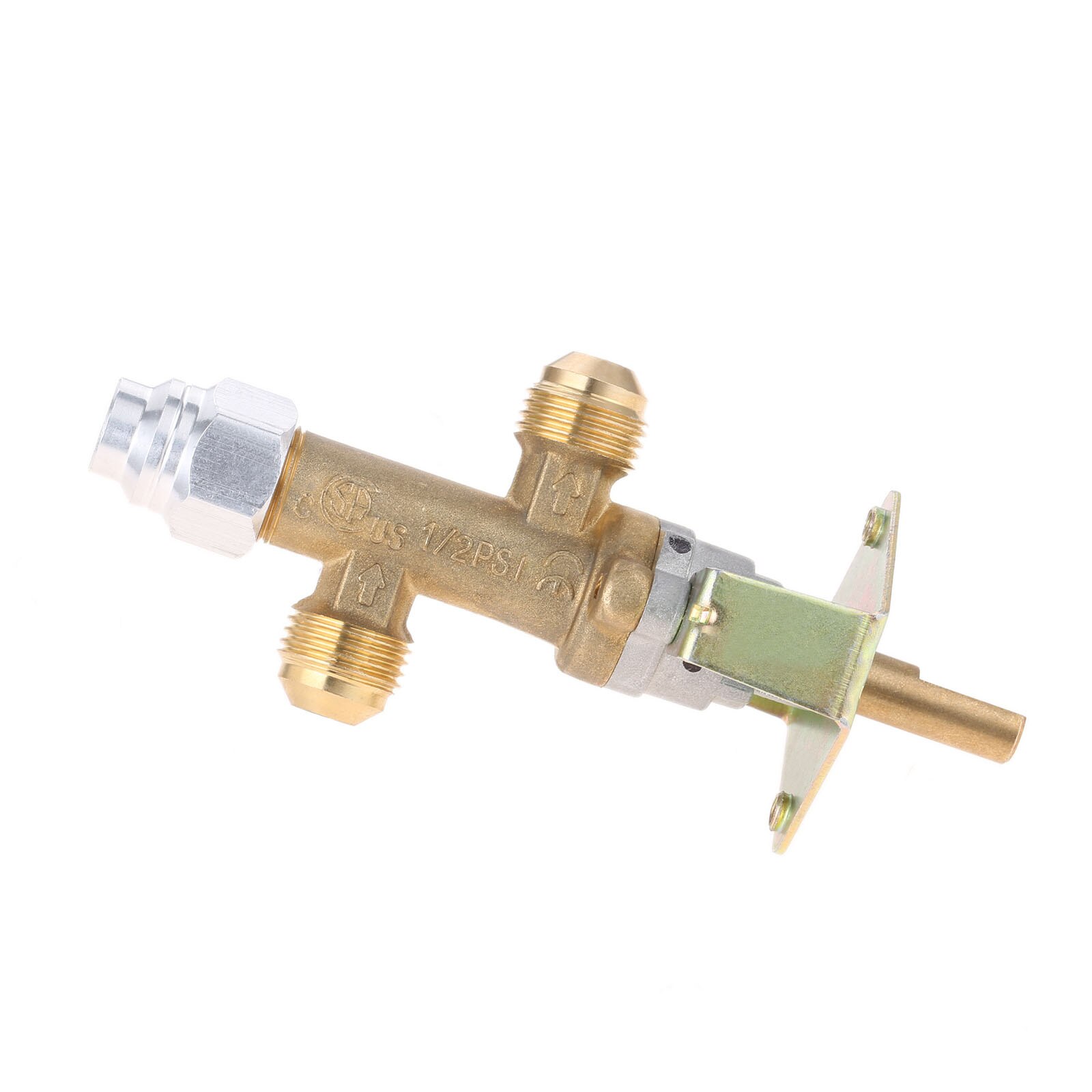 Valvola di sicurezza in ottone massiccio BBQ Grill Gas fuoco pozzo controllo riscaldatore a Gas con ingresso e uscita 3/8 NPT solenoide ondulato bassa pressione