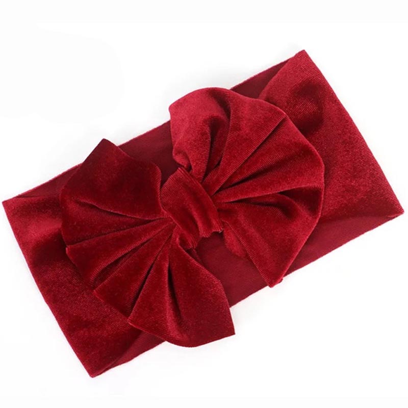 oro de bebé de terciopelo cinta elástica turbante diadema arcos niños bebé niña diademas para el pelo accesorios para el pelo para niños: headband 7