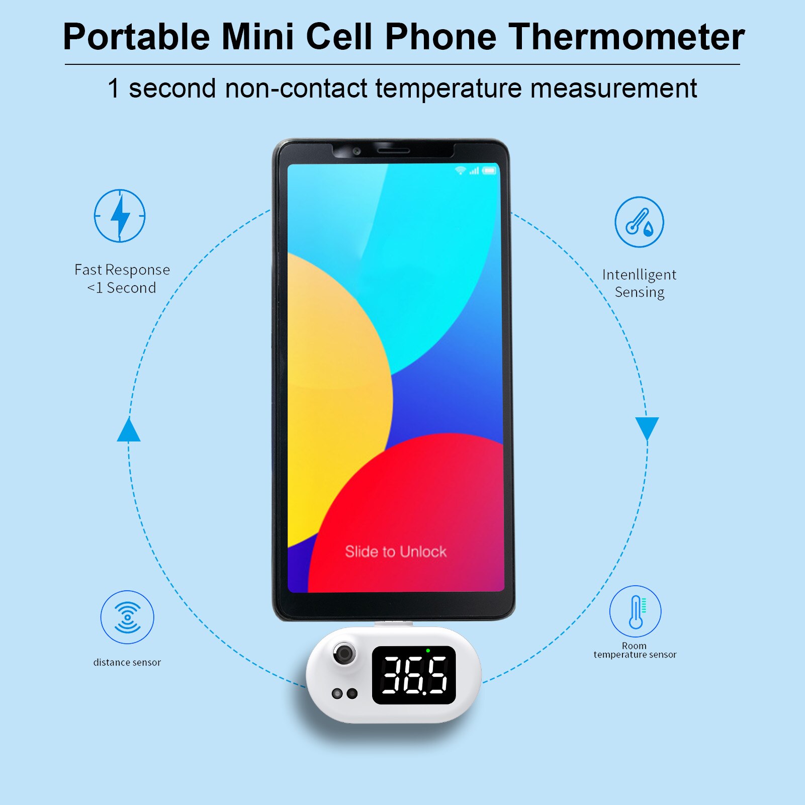 Mini Infrarot USB Thermometer Mit Typ-C/Android Stecker Für praktisch Digital Thermometer Nicht-Kontakt USB stirn Thermometer