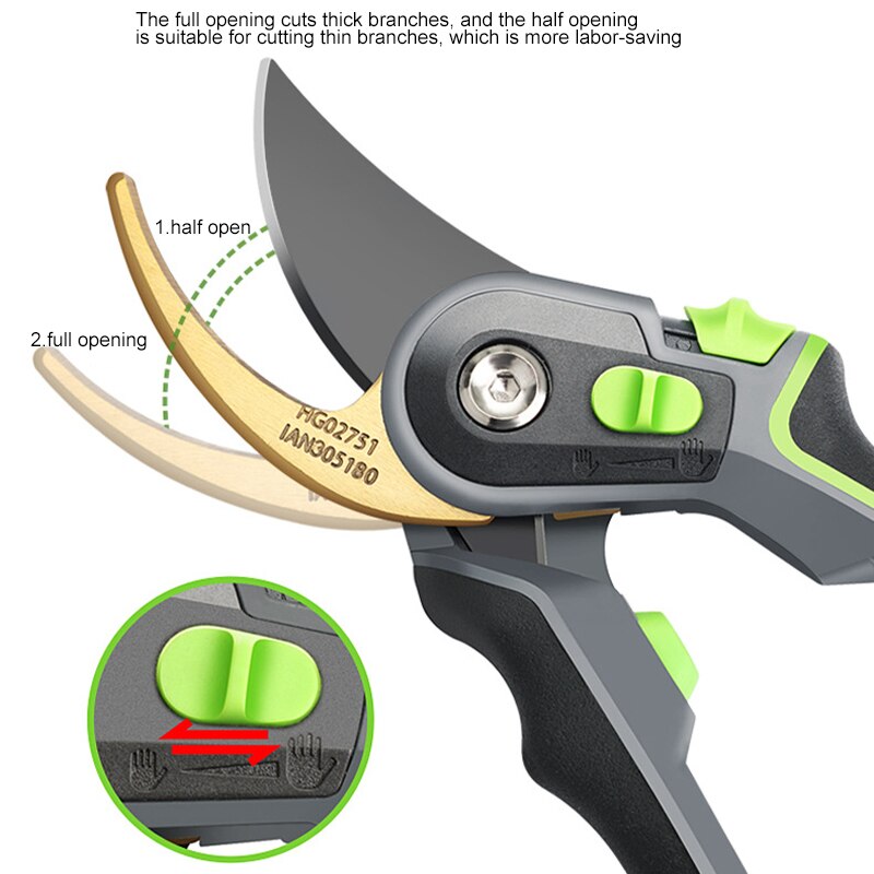 Plant Stainless Steel Trim Horticulture Pruner Cut Secateur Shrub Garden Scissors Tools Branch Orchard Pruning Shears Home Set