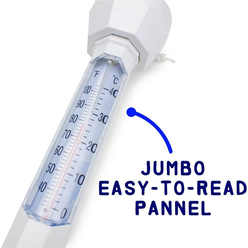 Outdoor indoor swimming pool temperature glass thermometer easy use