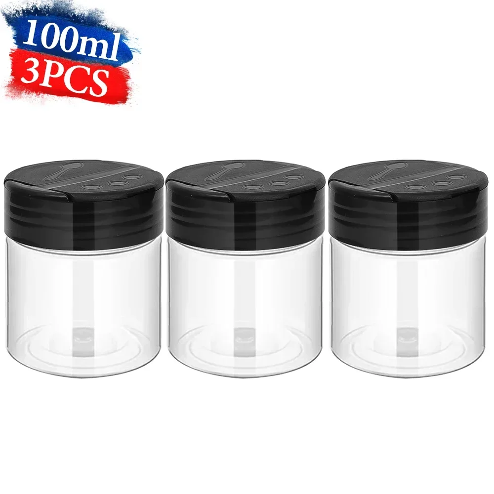 Hurtownia kuchenna Plastikowe słoiki na przyprawy z pokrywkami robić shakerów Pusta słoje na sól i pieprz Przechowywanie przypraw Pojemnik na butelki z przyprawami robić grillowania: zielone światło