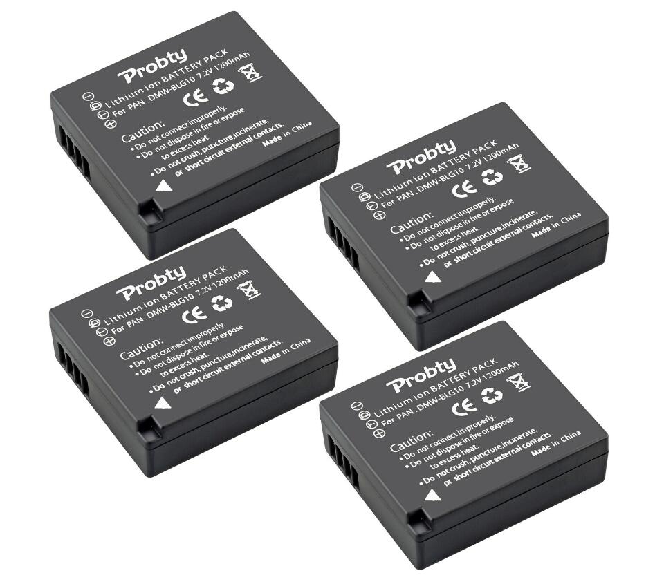 For Panasonic DMW-BLG10 DMW-BLE9 BLG10E Battery DMC-ZS60 DMC-ZS100 DMC-GX7 DMC-LX100 DMC-GF3 DMC-GF5 DMC-GF6, DMC-GX camera: 4 Pcs Battery