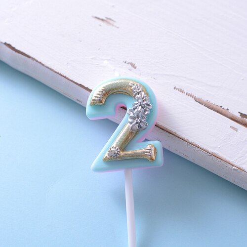 fleur anniversaire bougie gâteau décoration numérique romantique adulte fille gâteau bougie: 2