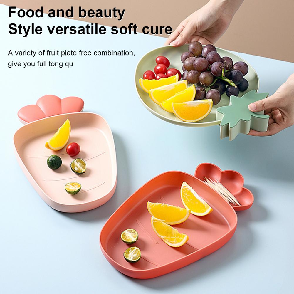 Attractive Dinner Plate Portable Snack Plate Lightweight Anti-wear Practical Food Grade Fruit Plate