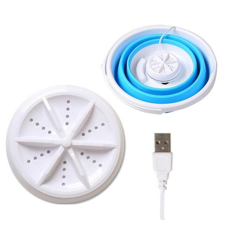 Składane przenośne elektryczne pralka mini automatyczne ubrania kształt wiadra pralnia USB podkładka robić domu podróży USB dormitorium