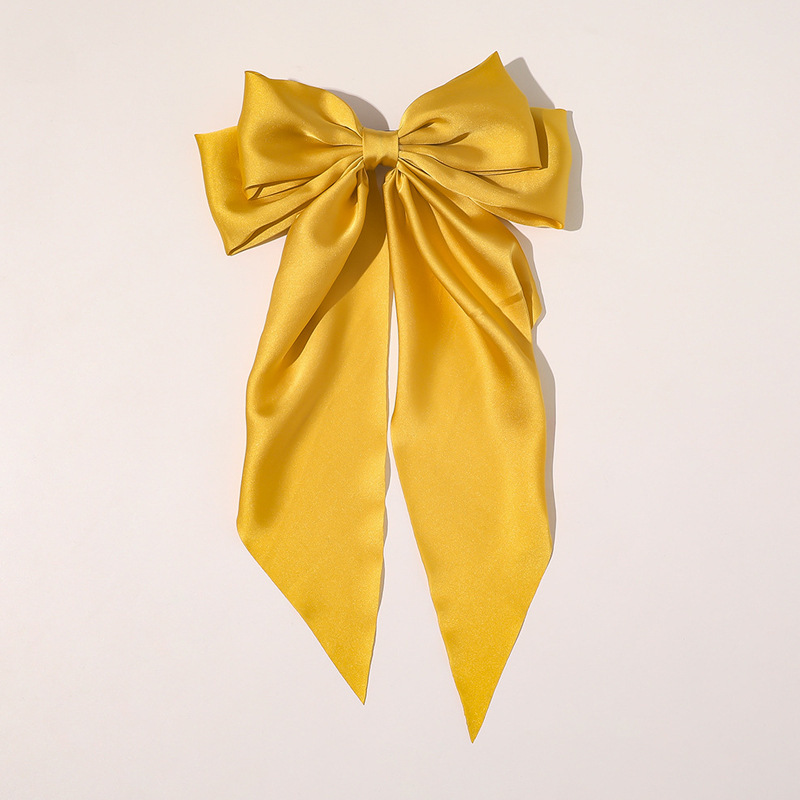 AISHG Silk Smooth Satin Large Bow Hairpin for Women Sweet Butterfly Spring Hair Clip Girls' Hair Accessories: WHITE