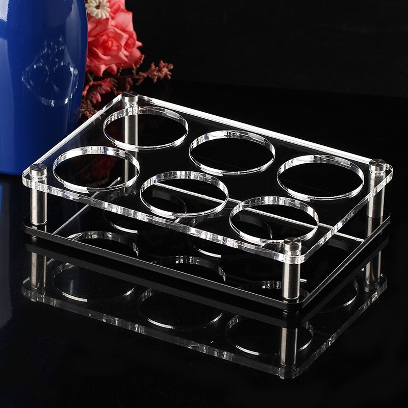 Acrylic beer cup holder bar KTV spirits octagonal cup frame round hole beer wine glass bracket customization
