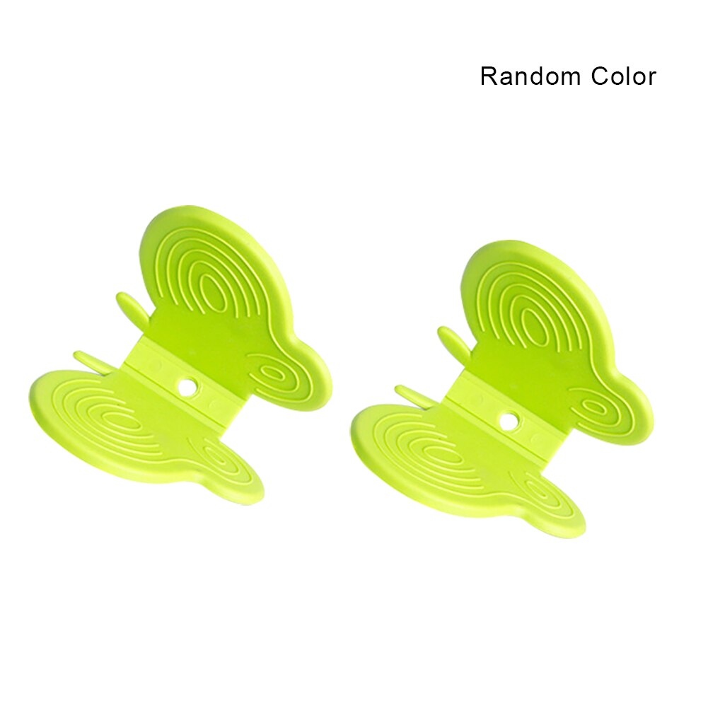 Butterfly Heat-insulating Tray Clip Silicone Anti-scalding Tray Holder Oven Thickened Hand Guard Bowl Holder W118: Default Title