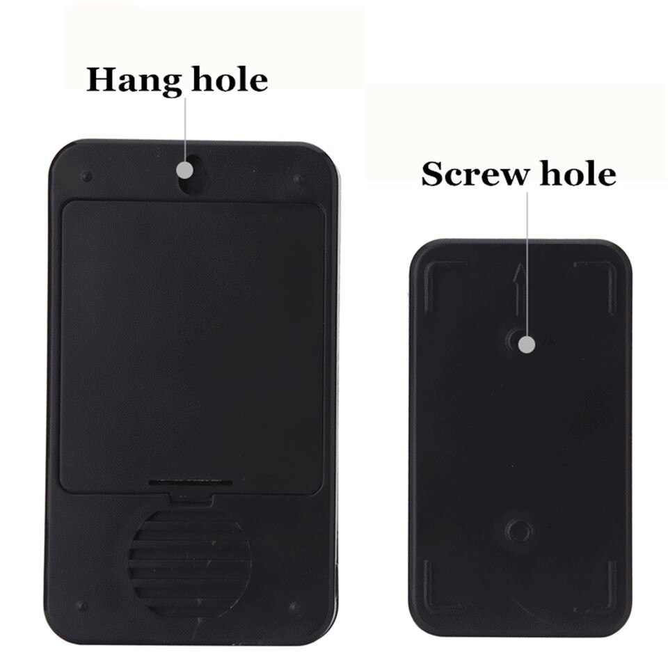 CACAZI Wireless Doorbell DC Battery Operated Waterproof 2 Button 1 Receiver Led Light Home Cordless Door Bell 48 Chime 6 Volume