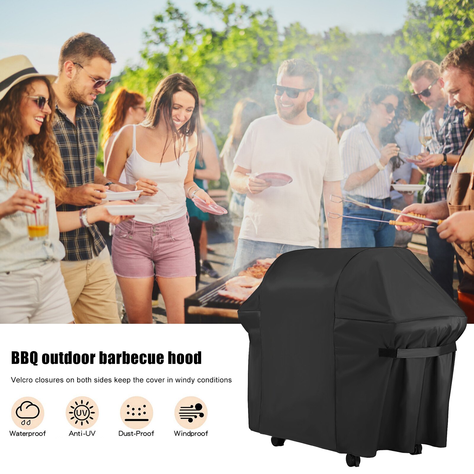 Waterproof BBQ Grill Barbeque Cover Outdoor Rain Grill Anti Dust Protector For Gas Charcoal Electric Barbe UV Waterproof