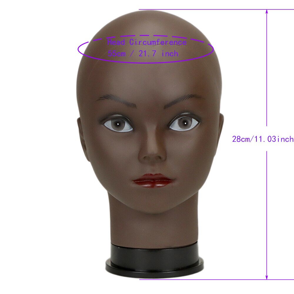 Bald Mannequin Head Stand Soft PC Really 3D eyes manikin head Wig holder for Wigs Display Hat Display Glasses Display: G