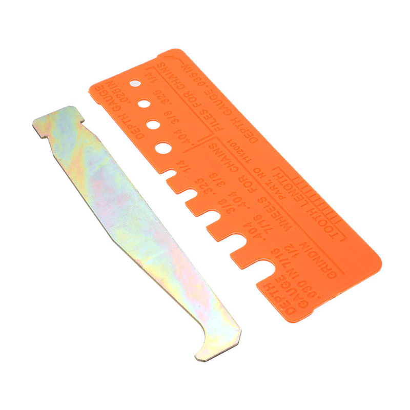 Practical Chainsaw Tool Quick-check Gauge Guide Bar-groove Rail Cleaner 2Pcs/Kit