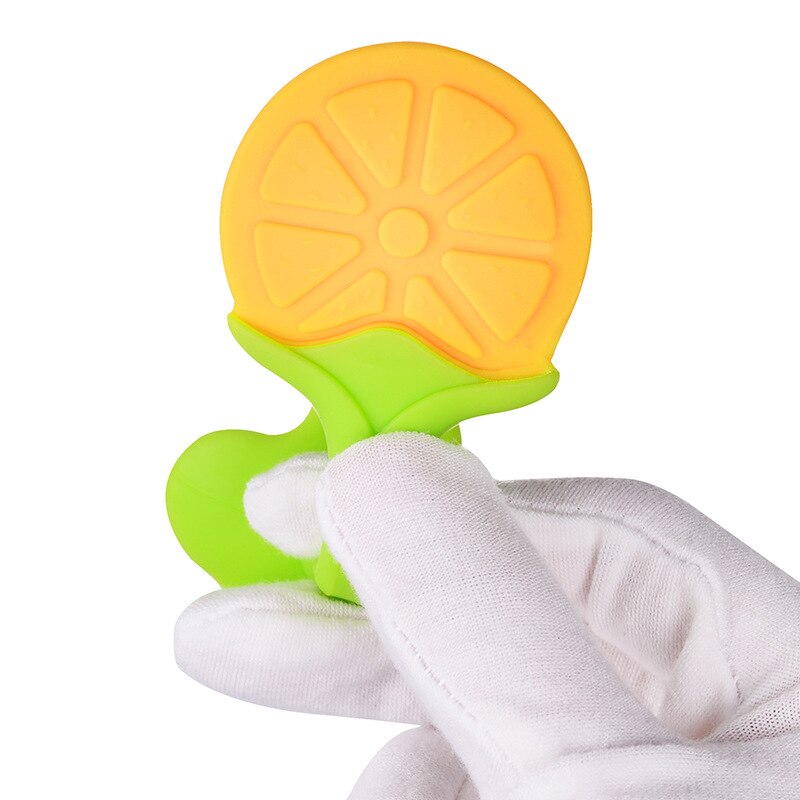 1Pcs Aantrekken Baby Bijtring Banaan Veiligheid Bpa Gratis Food Grade Siliconen Fruit Baby Baby Kids Tandenborstel Speelgoed Baby Kauwen