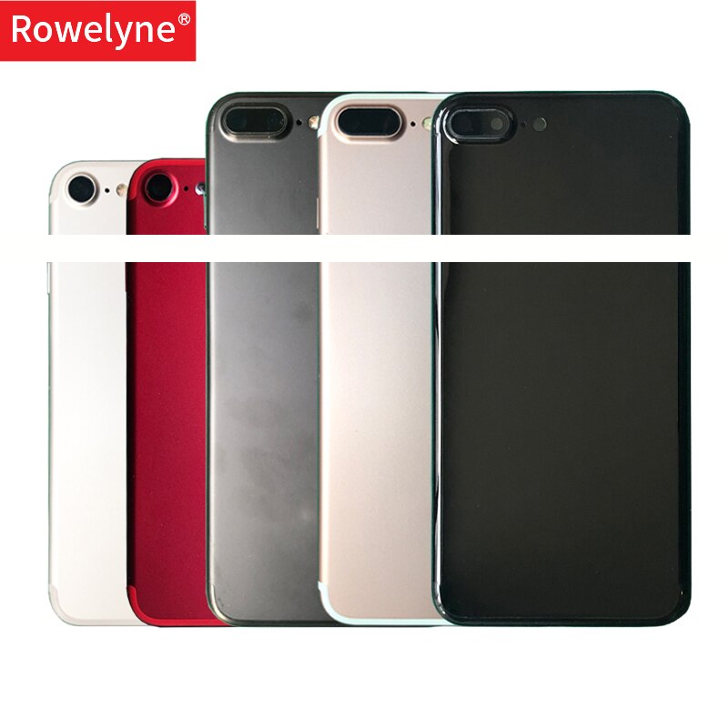 Full Housing for iphone 7 7Plus Plus Back Battery Door Cover Middle Chassis Frame with Flex Cable Replacement Parts Assembly