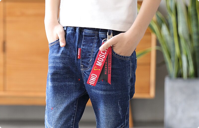 IENENS, pantalones vaqueros para niños, ropa a la , pantalones clásicos, ropa de mezclilla para niños, pantalones largos casuales para chicos guapos, 5-13 años