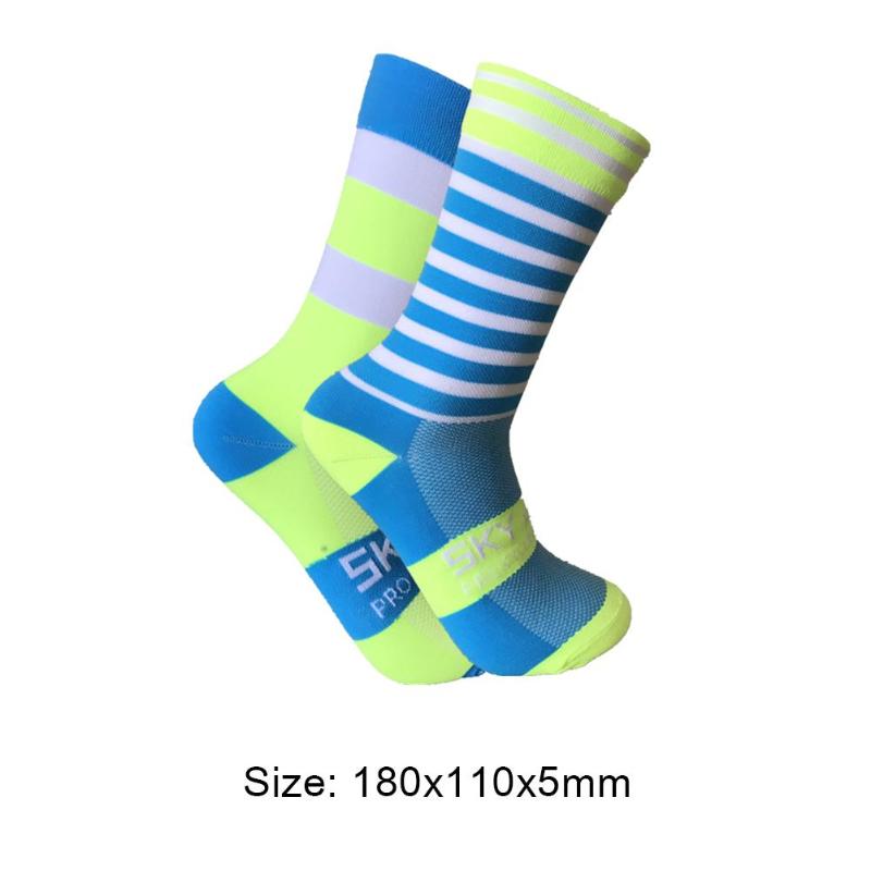 Sport Sokken Siliconen Nylon Sport Afdrukken Riding Sokken Anti-slip Unisex Fietsen fietsen Kalf Lengte Sokken Fietsen