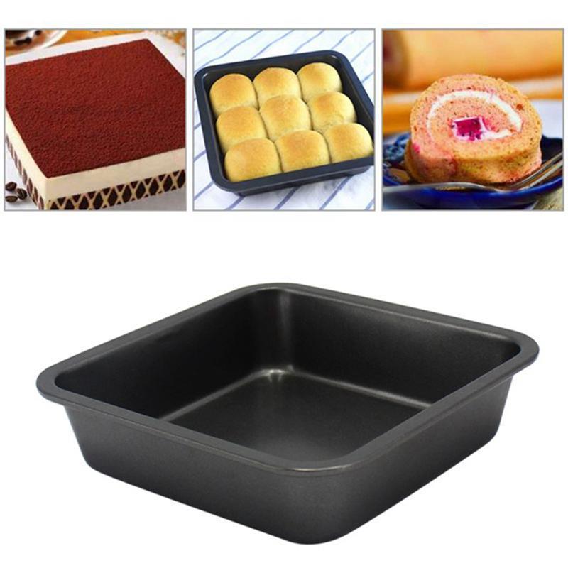 Cakevorm Aluminiumlegering Vierkante Non-stick Cake Pan Bakken Pan Tray Bakken Cake Pan Bakken Trays Voor Keuken cake Tool: Black