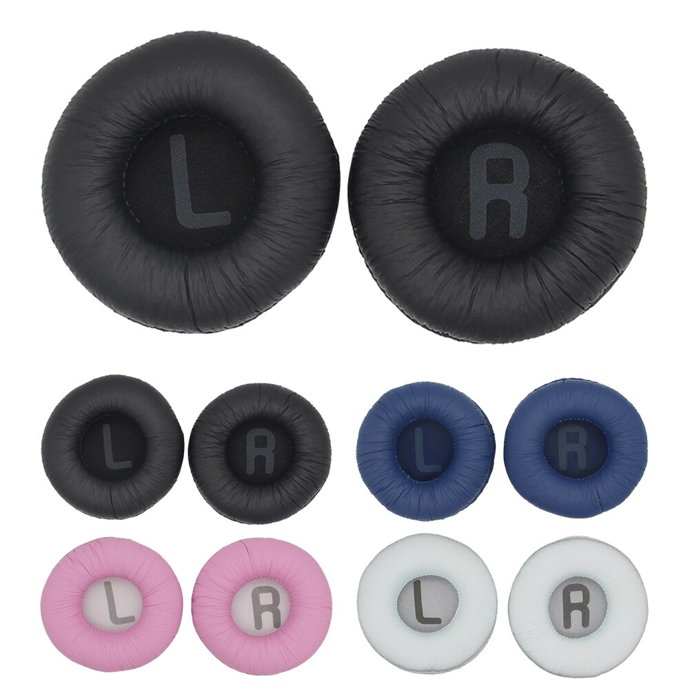 1 par de almohadillas de espuma de repuesto de 70mm, funda de cojín para auriculares JBL Tune 600 T450 T450BT T500BT JR300BT