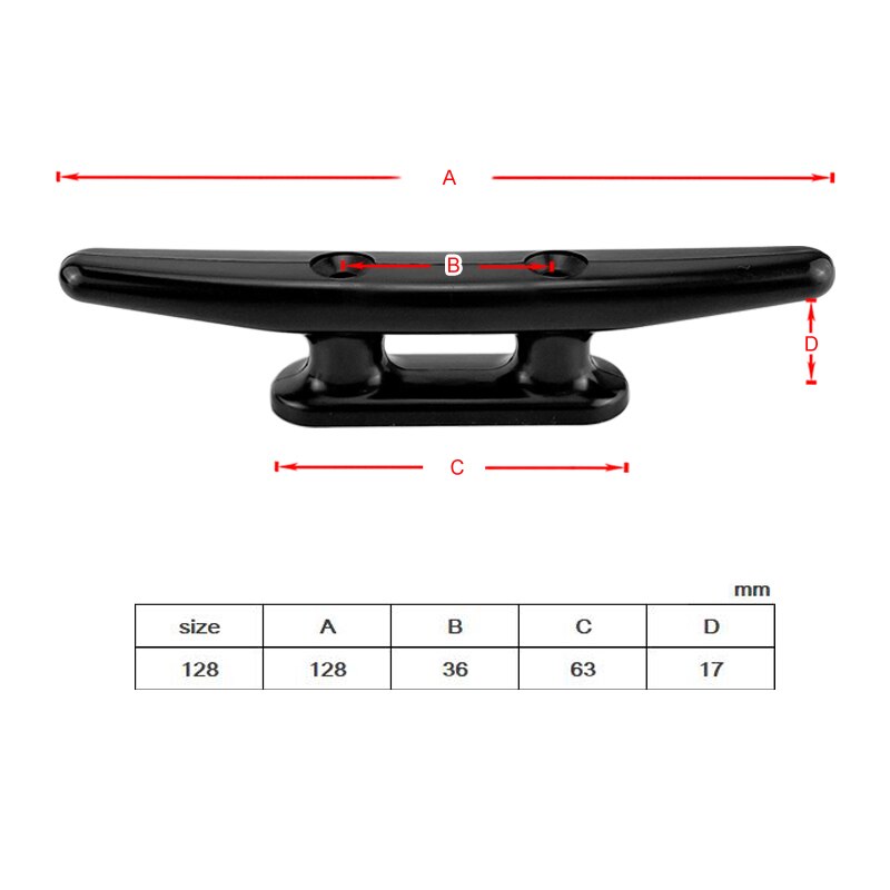 100 128mm nylon plastic lage platte kikker open basis kikker marine boot jacht dek lijn touw vastbinden boot hardware accessoires: 128mm