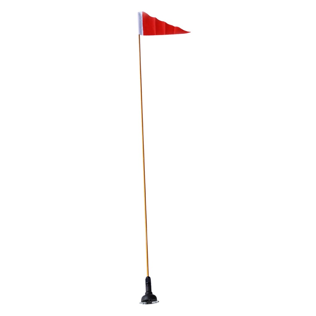 Portable 47&#39;&#39; Kayak Safety Flag Whip &amp; Pennant Flush Mount with Black Base