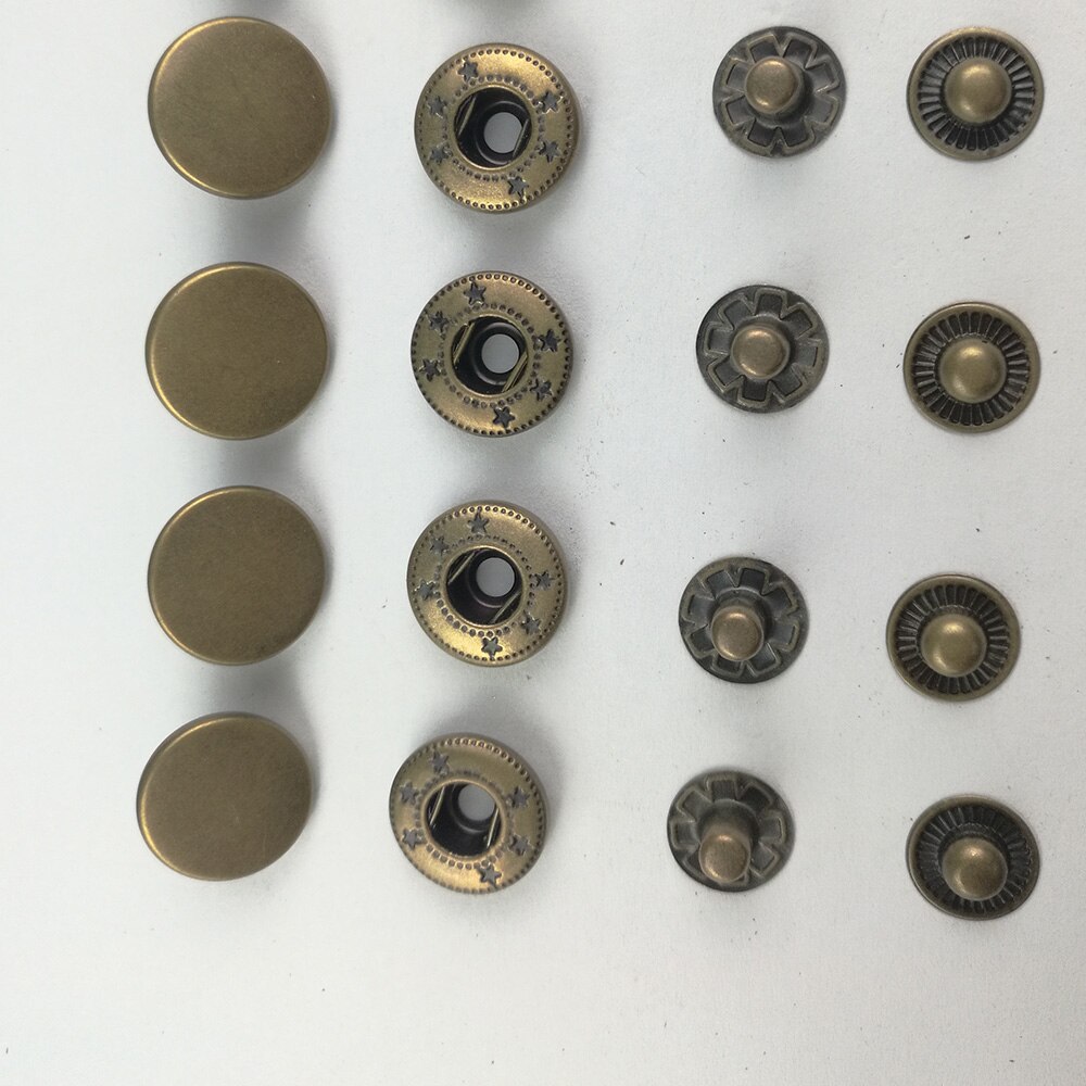 50 stuks leren ambachtelijke snelklinknagel drukknopen voor kleding tassen schoenen 10/12.5/15mm leren decoratieve gecombineerde knopen
