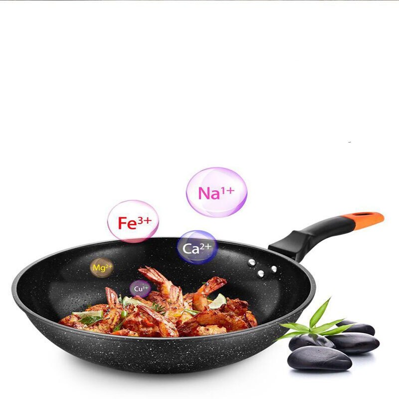 Non-stick Wok Zonder Olie Rook Gasfornuis Inductie Fornuis Universele Gietijzeren Koekenpan Potten En Pannen Wok Cast ijzer Koekenpan