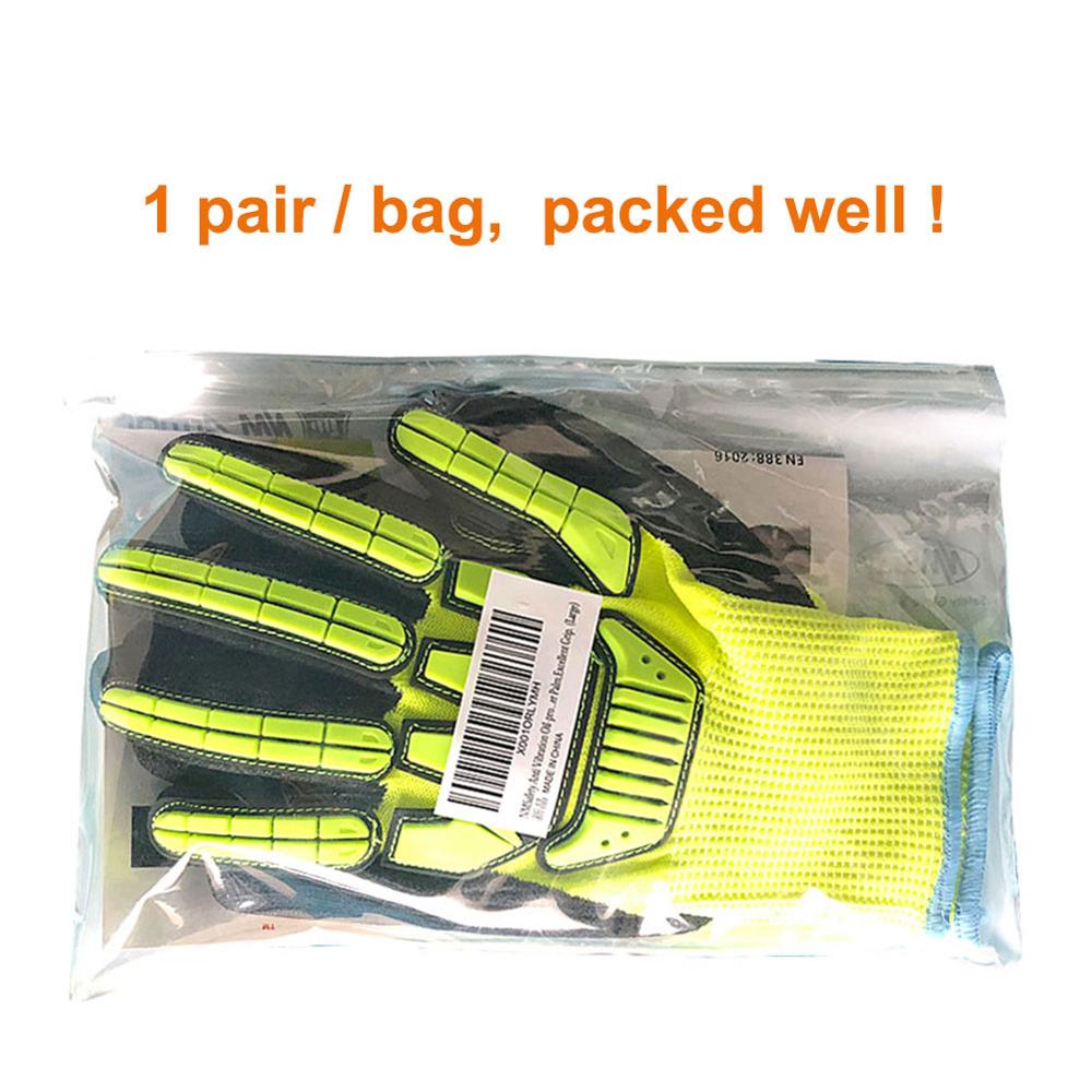 Mechanics Safety Working Protective Gloves Anti Vibration Oil and Gas Impact Cut Resistant Work Gloves