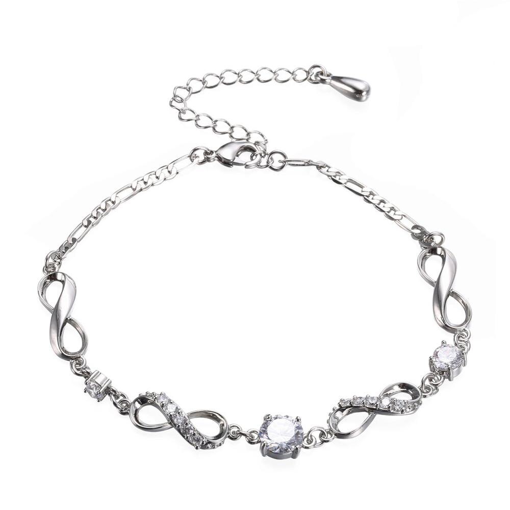 Bracelet de cheville bohème pour femmes, chaîne de jambe en or, gros strass, pieds nus, sandales, bijoux de pied en perles: Sliver