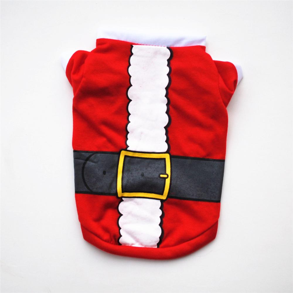 Jul sällskapshund kläder jul dräkt söta tecknade kläder för liten hund tyg kostym skjorta jul kläder för kattungar