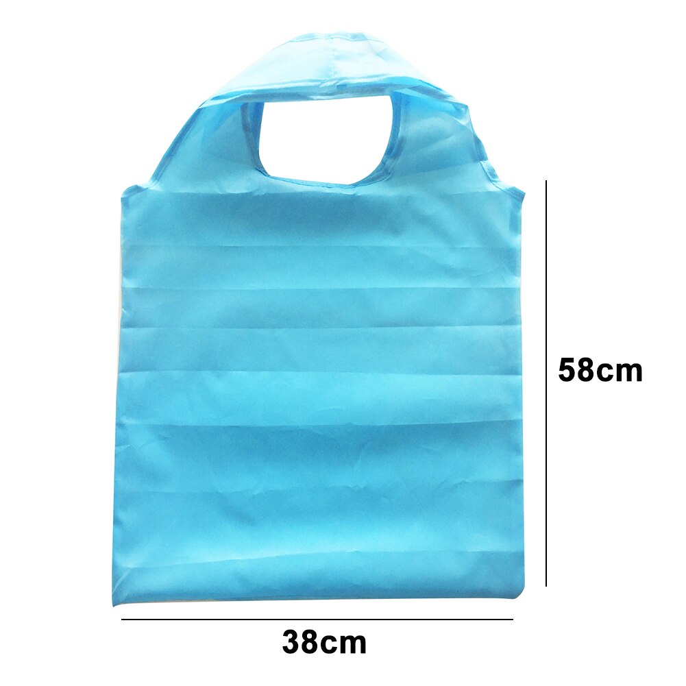Genanvendelig mulepose bærbar sammenfoldelig miljøvenlig nylon indkøbstaske foldbar håndtaske shopper mulepose arrangør enkel