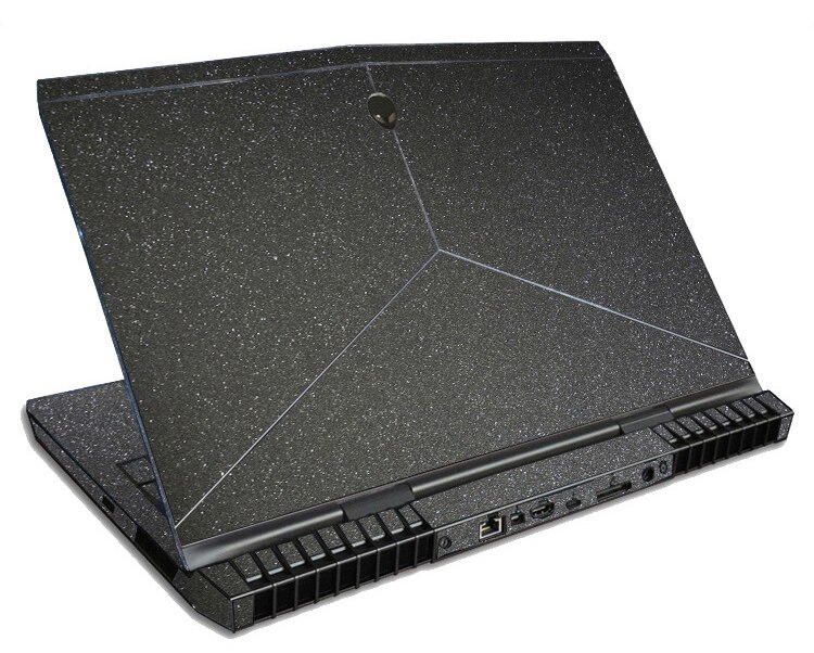 Carbon fiber Laptop Sticker Decal Skin Cover Protector for Alienware Area 51M R2 17.3": Black Glitter