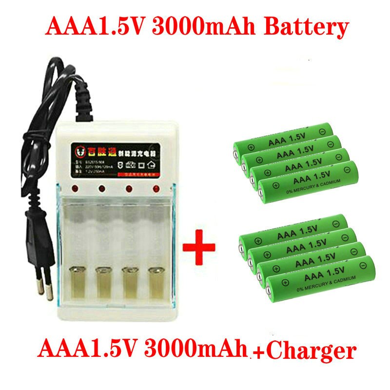 AAA 1.5V rechargeable battery 3000mAh Alkaline battery flashlight toys watch MP3 player replace Ni-Mh battery