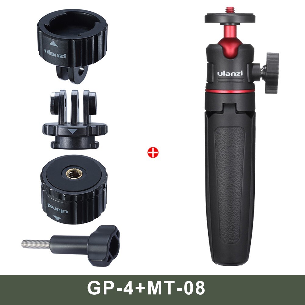 Ulanzi GP-4 schnell Freisetzung Magnetische Montieren Basis GoPro und 1/4'' Stativ Montieren Basis Adapter für GoPro Max/8/7/6/5/4/3 zubehör: GP-4 MT-08