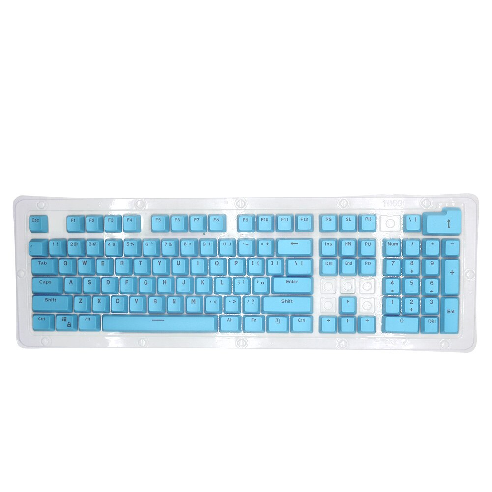 18x6.5inch 104pcs Double Shot Translucent PBT Spacebar Keycaps For Cherry/Kailh/Gateron/Outemu/Mx Mechanical Keyboard Keycap Set: Light Blue