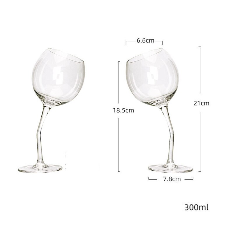 Copa de cristal de copa de vino tinto, copas de champán burdeos, para bodas, fiestas de cumpleaños, 2 uds., 300ml: Default Title