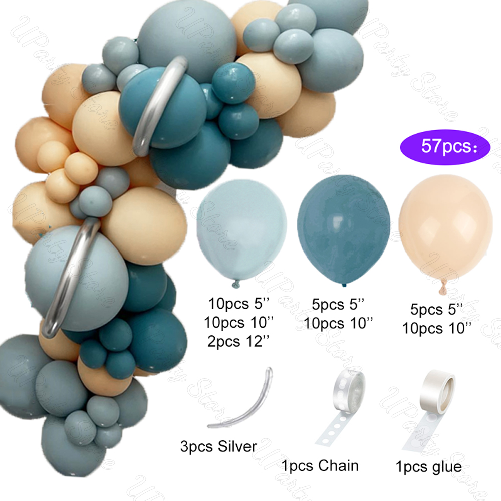 Outer Space Party Birthday Balloons Orange Navy Blue Chrome Silver Balloons Arch Garland for Kids Birthday Party Decor Baby Show: AGATE
