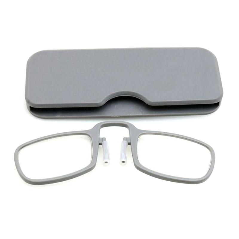 Unisex mini klevende leesbril neusclip op presbyope bril mannen en vrouwen glazen montuur zwart 1.5 2.0 2.5 met doos