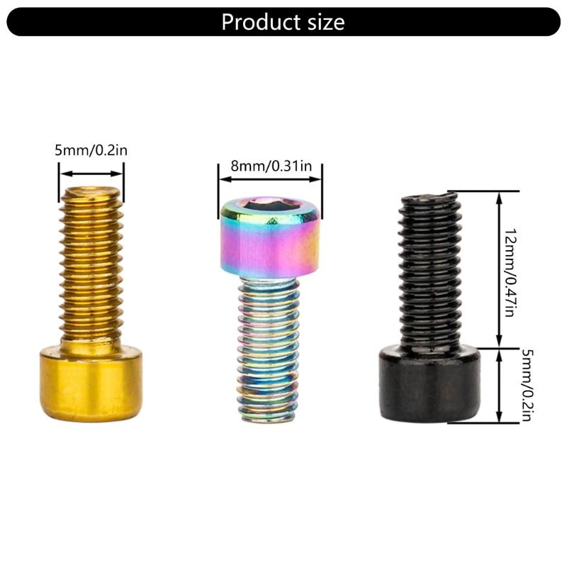 4x Pyörän Juomapullotelineen Ruuvit 5x12mm Ruostumaton Teräs Maastopyörään