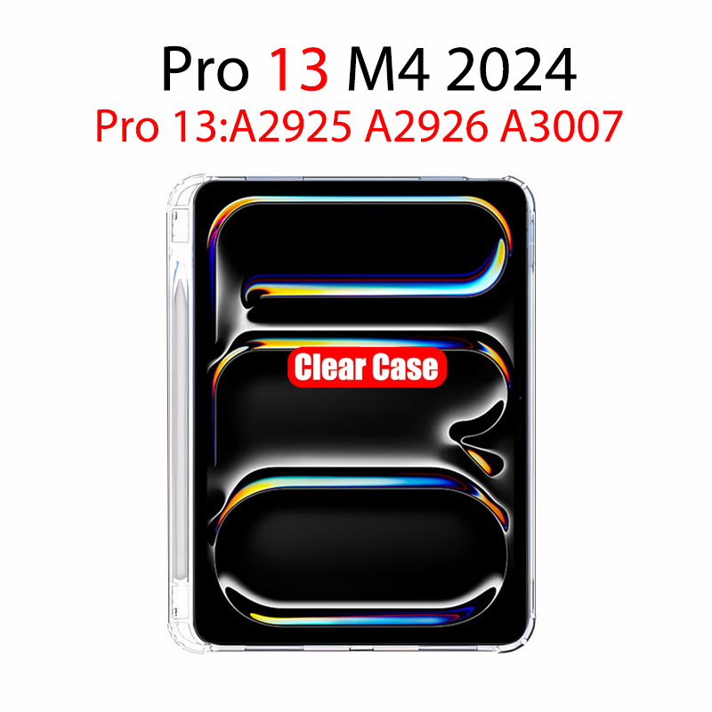Clear Case For iPad 10th 9th 8th 7th 6th 5th Generation With Pencil Holder Case iPad Air 11 5 4 3 Pro 13 12.9 Mini 6 7 Tpu Cover: PURPLE