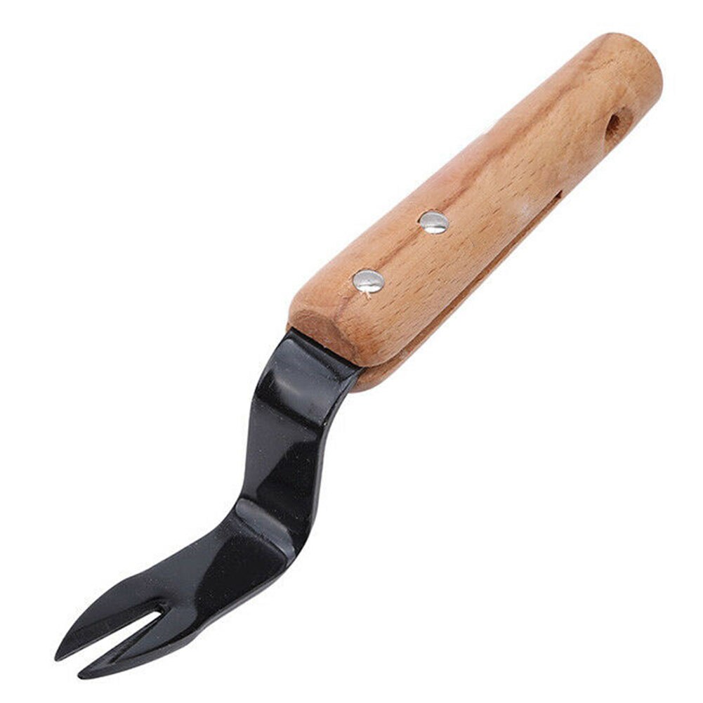 Effective Garden Weeder Puller Lawn Carbon Steel Sturdy Trimming Easy Apply Long Handle Forked Tool Removal Digging Hand Weeding