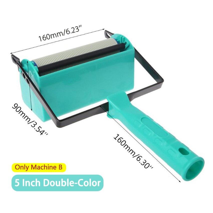 Wall Decoration Paint Roller 5" Rubber Brush Tools Roll For Wallpapering Room House Wallpaper Modern Decor Painting Machine: Only Machine B