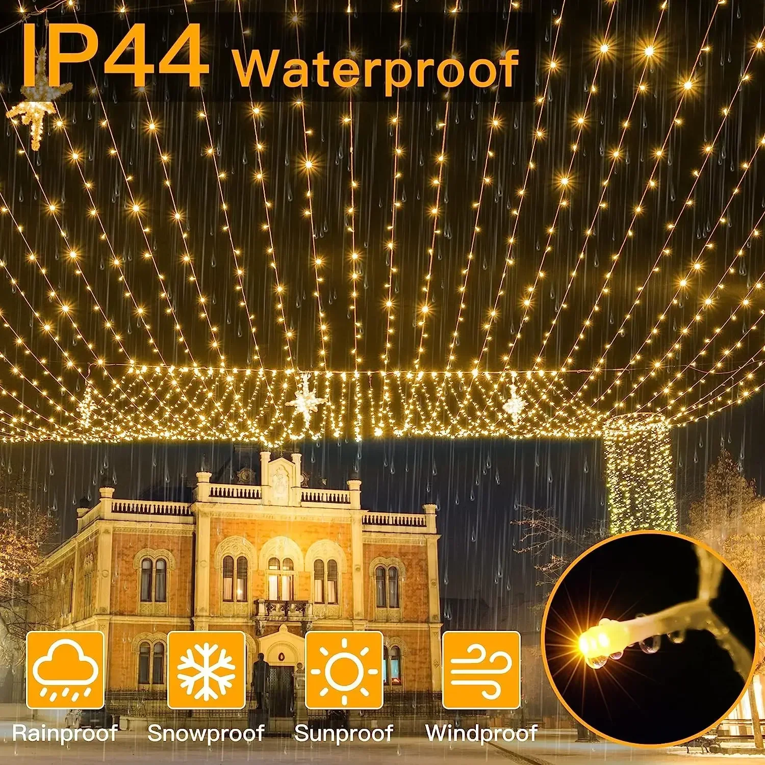 2M-100M Led String Fairy Lights Christmas chain Garland Outdoor Waterproof for Party Ramadan Wedding Decoration