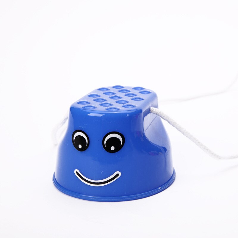 Mini zapatos zancos de juguete deportivo exterior para niños, diversión, equilibrio de plástico grueso, entrenamiento cara sonriente para de niños, 1 par: Blue