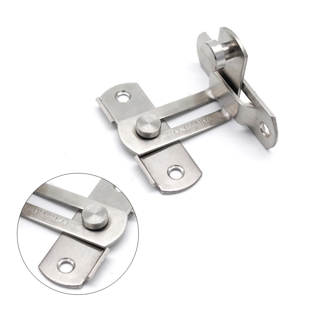 Durable Stainless Steel 90 degree door buckle right angle lock sliding door buckle pin room door buckle bathroom cabinet drawer