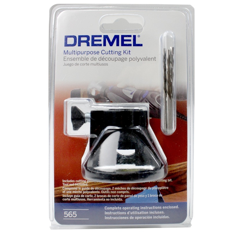 Kit de guía de corte multiusos Dremel 565 para herramienta rotativa eléctrica, amoladoras eléctricas con 1 guía y 3 brocas de corte, pieza de herramienta eléctrica