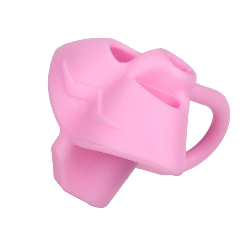 Outil de prise en main d'écriture 3 doigts crayon prise Corrective enfants débutants stylo en Silicone écriture aide montage Position correcte du doigt: Rose