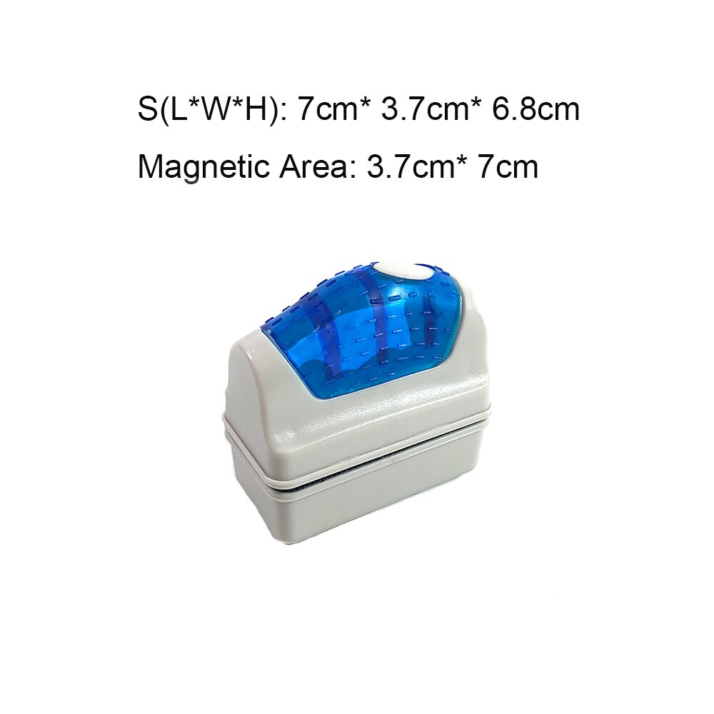 Magnetische Aquarium Borstel Aquarium Accessoires Decoratio Cleaner Drijvende Clean Aquarium Aquarium Glas Gereedschappen Schoon AA0050: Blue-S