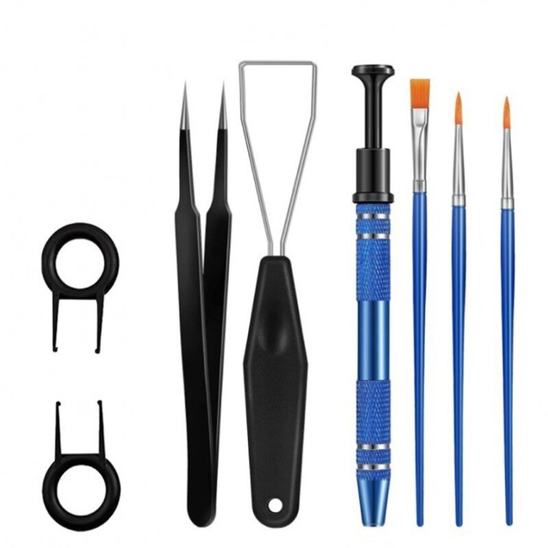 Mechanical keyboard tweezers lube tool brush switch stem puller ic claw holder for cherry kailh gateron ttc candy switches: B