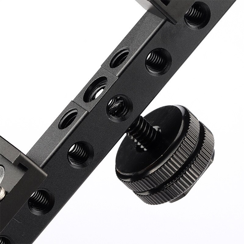 Hot Shoe Mount - Multiple 1/4" Thread Holes - Extension Bracket - Camera Accessory